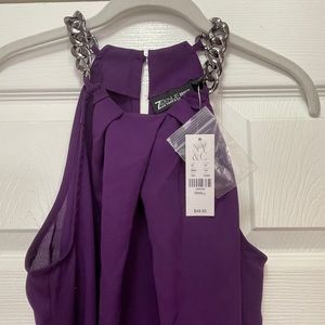 Purple asymmetrical tunic